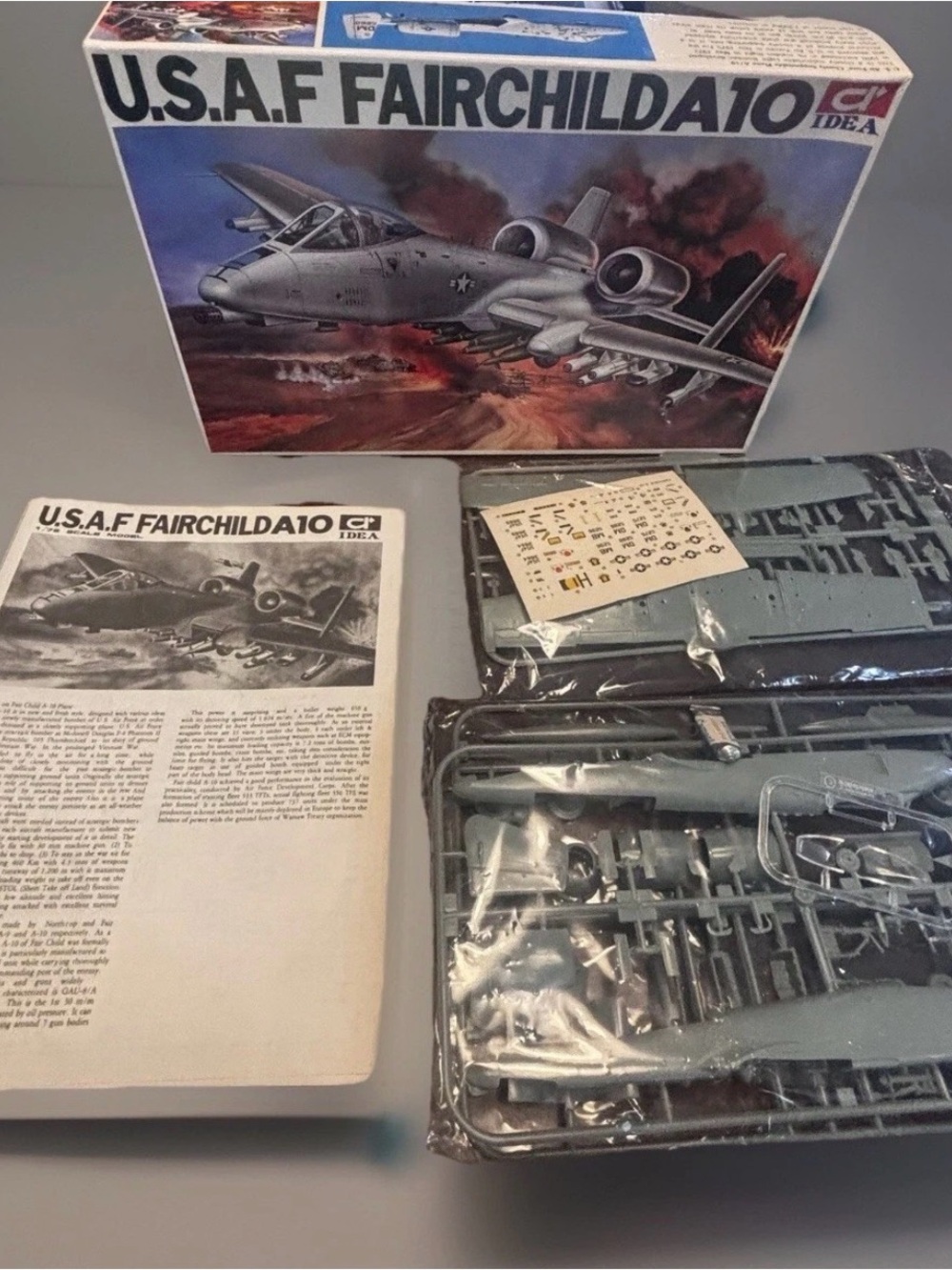 Vintage U.S.A.F Fairchild A-10 Model Kit US Air Force Fighter Plane New In Box